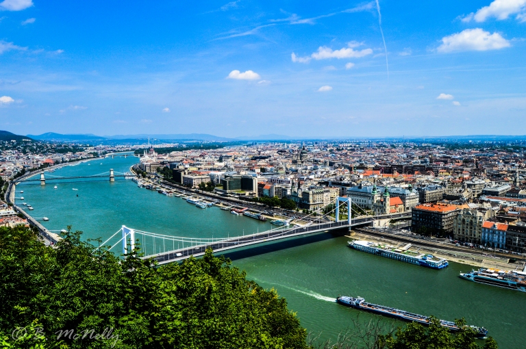 The Danube through Budapest